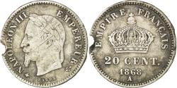 World Coins - Coin, France, Napoleon III, Napoléon III, 20 Centimes, 1868, Paris,