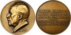 World Coins - France, Medal, Gabriel Hanotaux, 1933, Bronze, Turin,