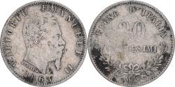 World Coins - Coin, Italy, Vittorio Emanuele II, 20 Centesimi, 1863, Milan, , Silver