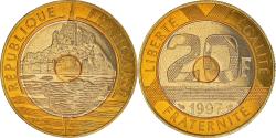 World Coins - Coin, France, Mont Saint Michel, 20 Francs, 1997, Paris,