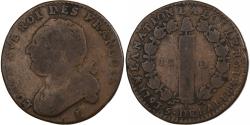 World Coins - France, Louis XVI, 12 deniers François, 1793 / AN 5, Bayonne, Copper,
