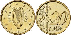 World Coins - Ireland, 20 Euro Cent, 2005, Dublin, Nordic gold,