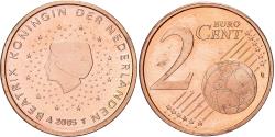 World Coins - Netherlands, Beatrix, 2 Euro Cent, 2005, Utrecht, BU, , Copper Plated