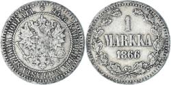 World Coins - Coin, Finland, Alexander II, Markka, 1866, Helsinki, , Silver, KM:3.1