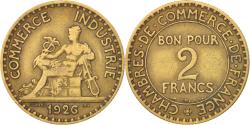 World Coins - Coin, France, Chambre de commerce, 2 Francs, 1926, Paris,