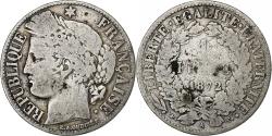 World Coins - France, Franc, Cérès, 1872, Paris, Silver, , Gadoury:465a, KM:822.1