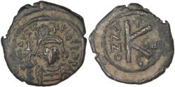 Ancient Coins - Coin, Maurice Tiberius, Half Follis, Constantinople, , Copper, Sear:497