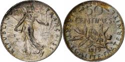 World Coins - France, 50 Centimes, Semeuse, 1919, Paris, Silver, , Gadoury:420
