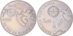 World Coins - Portugal, 2.5 EURO, 70 ans de Paix en Europe, 2015, Lisbon, Proof,