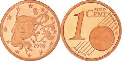 World Coins - France, Euro Cent, 2008, Paris, Proof / BE, , Copper Plated Steel