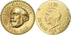 World Coins - France, Token, Collection Total, Léon Gambetta, 1970, Brass,