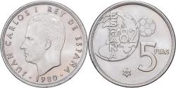 World Coins - Spain, Juan Carlos I, 5 Pesetas, 1980, Copper-nickel, , KM:817