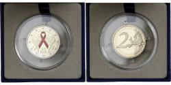 World Coins - France, 2 Euro, World AIDS Day, Proof, Colorized, 2014, MDP, Bi-Metallic