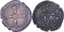 World Coins - France, Henri IV, 1/4 Ecu, 1590, La Rochelle, Silver, , Gadoury:597