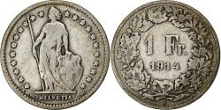 World Coins - Switzerland, Franc, 1914, Bern, Silver, , KM:24