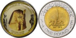 World Coins - Egypt, Token, Trésors des Pharaons, Golden Mask of Psusennes, 2008/AH1429