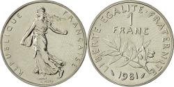 World Coins - Coin, France, Semeuse, Franc, 1981, Paris, , Nickel, KM:925.1, Gadoury:474