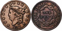 Us Coins - United States, Cent, Coronet Cent, 1817, U.S. Mint, Copper, , KM:45