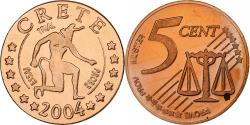 World Coins - Crete, 5 Euro Cent, Fantasy euro patterns, Essai-Trial, Proof, 2004, Copper