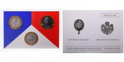 World Coins - Coin, France, Coffret triptyque 3 x 10 frs., 1989, MDP, FDC, 628/2000