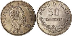 World Coins - Coin, Italy, Vittorio Emanuele II, 50 Centesimi, 1866, Milan, , Silver