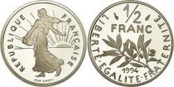 World Coins - Coin, France, Semeuse, 1/2 Franc, 1994, Proof, , Nickel, KM:931.2