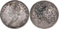 World Coins - INDIA-BRITISH, Rupee, 1882, Bombay, KM #492, , Silver, 30.79, 11.45