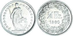 World Coins - Coin, Switzerland, 1/2 Franc, 1960, Bern, , Silver, KM:23