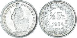 World Coins - Coin, Switzerland, 1/2 Franc, 1964, Bern, , Silver, KM:23