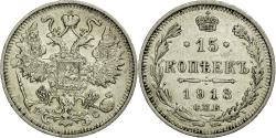 World Coins - Coin, Russia, Nicholas II, 15 Kopeks, 1913, Saint-Petersburg, , Silver