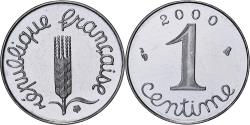 World Coins - France, Centime, Épi, 2000, Paris, Proof, Stainless Steel, , Gadoury:91b