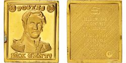 World Coins - France, Medal, Stamp, 10 Centimes Belgium, History, , Vermeil