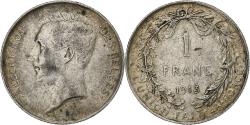 World Coins - Belgium, Albert I, Franc, 1913, Silver, , KM:72