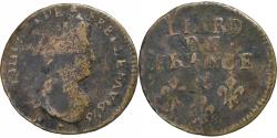 World Coins - France, Louis XIV, Liard de France, 1696, Montpellier, Copper,