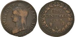World Coins - Coin, France, Dupré, 5 Centimes, AN 7/5, Paris (A/R), , Bronze