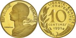 World Coins - Coin, France, Marianne, 10 Centimes, 1995, Paris, Proof / BE,