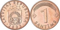 World Coins - Coin, Latvia, Santims, 2003, , Copper Clad Steel, KM:15