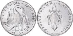 World Coins - Coin, VATICAN CITY, Paul VI, 5 Lire, 1977, , Aluminum, KM:118