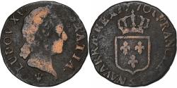 World Coins - France, Louis XV, 1/2 Sol à la vieille tête, 1770, Reims, Copper,