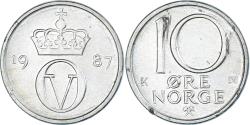 World Coins - Coin, Norway, Olav V, 10 Öre, 1987, , Copper-nickel, KM:416