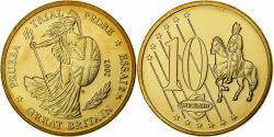 World Coins - Great Britain, 10 Euro Cent, Fantasy euro patterns, Essai-Trial, 2002, Brass