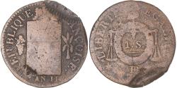 World Coins - Coin, France, Sol aux balances françoise, Sol, 1793, Strasbourg, Fautée -