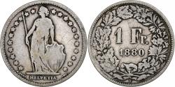 World Coins - Switzerland, Franc, Helvetia, 1880, Bern, Silver, , KM:29a