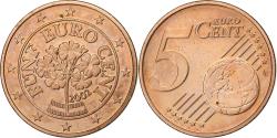 World Coins - Austria, 5 Euro Cent, 2002, Vienna, Copper Plated Steel,
