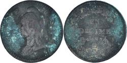 World Coins - Coin, France, Dupré, Decime, AN 7, Lyon, , Bronze, KM:644.5