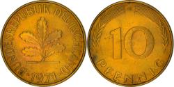 World Coins - Coin, GERMANY - FEDERAL REPUBLIC, 10 Pfennig, 1971, Karlsruhe, , Brass