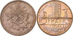 World Coins - France, 10 Francs, Mathieu, 1976, MDP, Aluminum-Bronze,