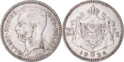 World Coins - Coin, Belgium, 20 Francs, 20 Frank, 1934, Brussels, , Silver, KM:104.1