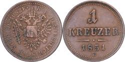 World Coins - Austria, Franz Joseph I, 1 Kreuzer, 1851, Kremnica, Copper, , KM:2185