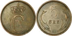 World Coins - Coin, Denmark, Christian IX, 5 Öre, 1884, , Bronze, KM:794.1